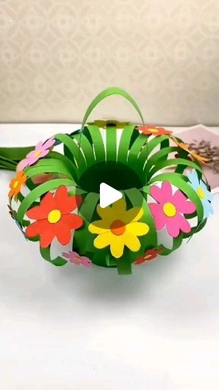 Craft and Create on Instagram: "Flower🌼🏵️🌸
The most beautiful gift of nature🌿

Dm for remove or credit 
#PaperFloralArt
#CraftyBlooms
#HandmadeFlowers
#PaperBouquet
#DIYFloralCraft
#PaperPetals
#CraftingInspiration
#FlowerCrafting
#PapercraftFlowers
#PaperFloralMagic
#CreativeBlossoms
#CraftyFloralDesign
#PaperArtistry
#FloralPaperCraft
#HandcraftedBlooms
#PaperFlowerLove
#ArtfulPetals
#CraftyFloralArrangement
#PaperFlowerGarden
#DIYBlooms
#PaperCraftFloralMagic
#HandmadeFloralArt
#CreativePaperFlowers
#CraftedBouquets
#PaperFloralCreations
#ArtisanBlooms
#CraftingWithPaper
#PaperBlossomsl
#FloralCraftiness
#DIYPaperPosies" Basket Crafts, Paper Handmade, Paper Bouquet, A Beautiful Flower, Paper Floral, Floral Craft, Flower Basket, Green Flowers, Beautiful Flower