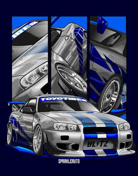 Kereta Sport, Truk Besar, Nissan Gtr R34, R34 Skyline, Gtr Car, Skyline Gtr R34, Seni Pop, Southern Maine, R34 Gtr