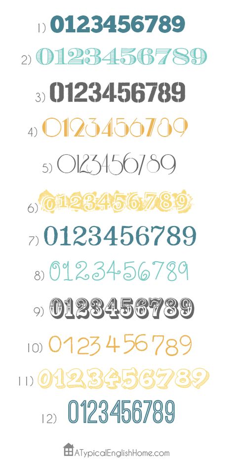 The Twelve Best Number Fonts - A Typical English Home Best Number Fonts, Tattoo Font Styles, Number Tattoo Fonts, Number Fonts, Number Tattoos, Fonts Handwriting, Stick N Poke, Alfabet Letters, Trendy Tattoo