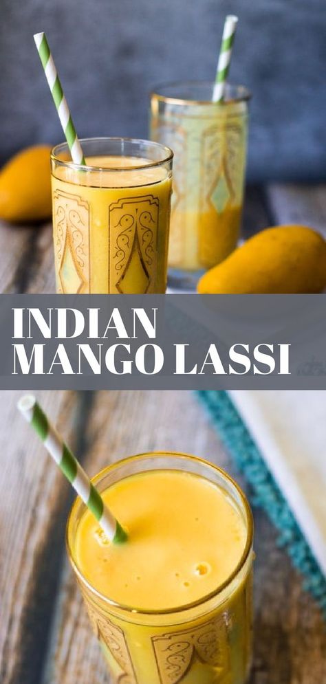 Classic Meal Ideas, Mango Lassi Alcohol, Delicious Indian Recipes, Mango Lassi Smoothie, Mango Indian Drink, How To Make Mango Lassi, Mango Lassi Cocktail, Indian Lassi Recipe, Indian Smoothie Recipes