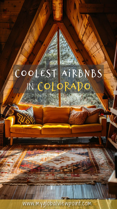 Beautiful log cabin in Colorado Airbnb Mountain Cabin, Colorado Home Decor Cozy, Cabin In Colorado Mountains, Cabins In Colorado Mountains, Mountain Airbnb Decor, Colorado Cabin Aesthetic, Colorado Airbnb, Airbnb Cabin, Colorado Mountain Homes