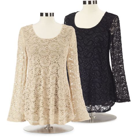 Paisley Lace Tunic Size 1X Black ($65) ❤ liked on Polyvore featuring tops, long tops, paisley top, stretchy tops, paisley print top and lacy black top Tunics Online, Lace Tunic Tops, Lace Tunic, Stretchy Tops, Tee Shirt Dress, Womens Tunics, Shop Blouses, Long Tops, Plus Size Outfits