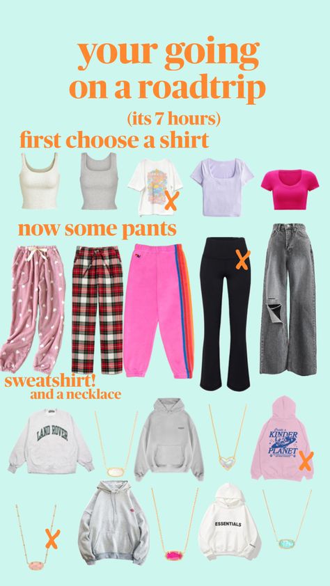 Road Trip Aesthetic Outfit, Roadtrip Outfit, Cute Fits For School, Road Trip Kit, Road Trip Outfit, Preppy Brands, Pick Outfits, Outfit Upgrade, Teen Trends