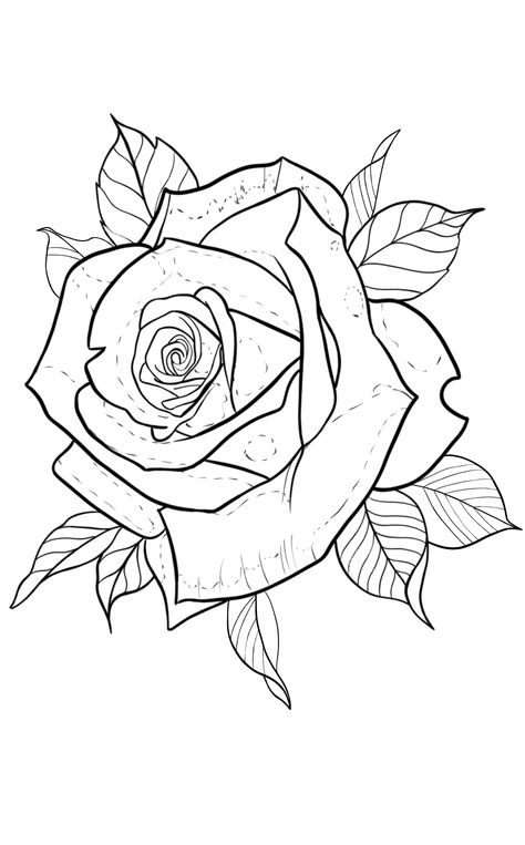 Simple Rose Stencil, Single Rose Tattoo Design, Rose Tattoo Reference, Rose Hand Tattoos For Guys, Rose Tattoo Stencils, Roses Tattoo Stencil, Rose Design Tattoo, Rose Stencil Tattoo, Rose Tattoo Drawing