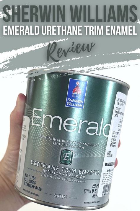 Sherwin Williams Emerald Urethane, Sherwin Williams Emerald Collection, Sherwin Williams Furniture Paint, Painting Trim Tips, Best Sherwin Williams Paint, Sherwin Williams Dover White, Best Paint For Wood, Sherman Williams, Painting Trim White