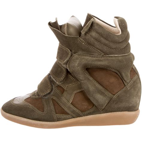 Pre-owned Isabel Marant Beckett Wedge Sneakers ($345) ❤ liked on Polyvore featuring shoes, sneakers, brown, hidden wedge shoes, hidden wedge sneakers, velcro sneakers, isabel marant shoes and brown suede sneakers Shoes Sneakers Brown, Brown Suede Sneakers, Wedged Sneakers, Isabel Marant Sneakers, Heel Sneakers, Hidden Wedge Sneakers, Strap Sneakers, Wedge Heel Sneakers, Isabel Marant Shoes