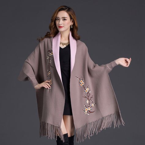 Wear Shawl, Scarf Cardigan, Fringe Shawl, Winter Shawl, Cashmere Poncho, Shawl Cardigan, Cashmere Shawl, Thick Sweaters, Shawl Scarf