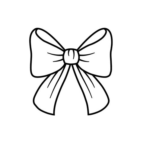 Hair Bow Illustration, Bow Cutout Template, Coquette Ribbon Drawing, Cute Ribbon Drawing, Free Bow Svg, Bow Drawing Easy, Coquette Bow Drawing, Cute Bow Drawing, Pink Bow Drawing