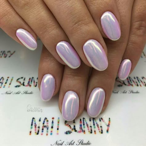 Purple Glitter Nails, Opi Gel Nails, Pink Chrome Nails, Nagellack Trends, Lilac Nails, Purple Acrylic Nails, Chrome Nails Designs, Lavender Nails, Simple Gel Nails