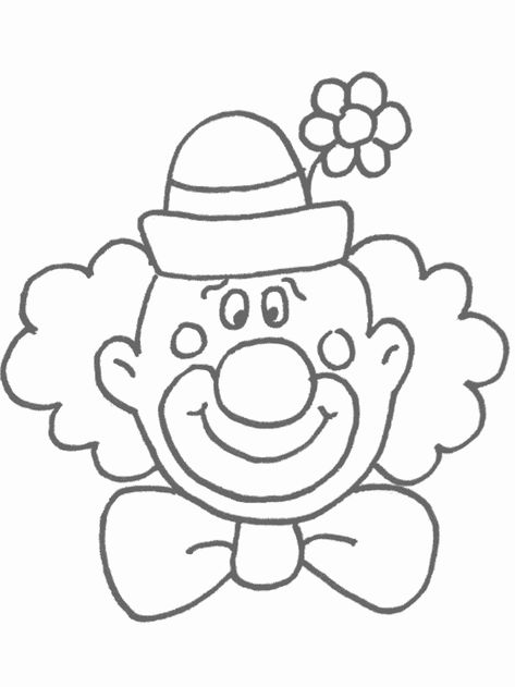 clown face template printable | Free Printable Clown Coloring Pages For Kids Clown Hair, Clown Crafts, Carnival Crafts, Circus Crafts, Clown Party, Face Template, Clown Faces, Circus Clown, A Clown