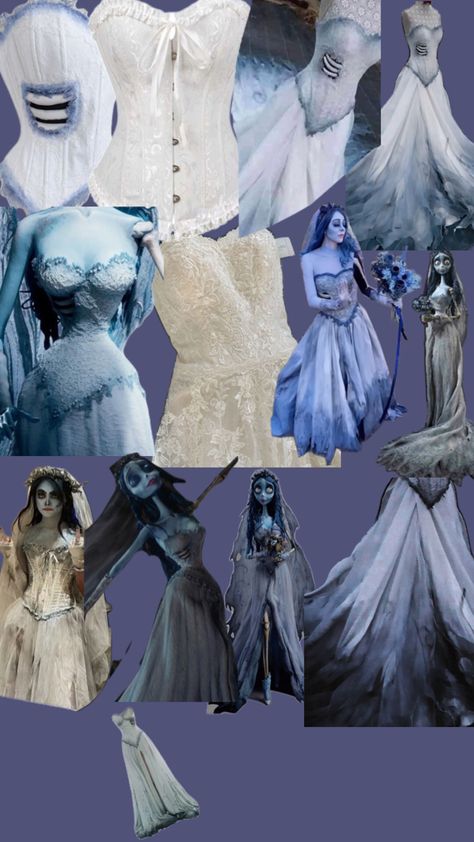 Corpse Bride Outfit, Corpse Bride Dress, Coraline Halloween Costume, Corpse Bride Makeup, Halloween Bride Costumes, The Corpse Bride, Corpse Bride Costume, Matching Halloween Costumes, Bride Costume