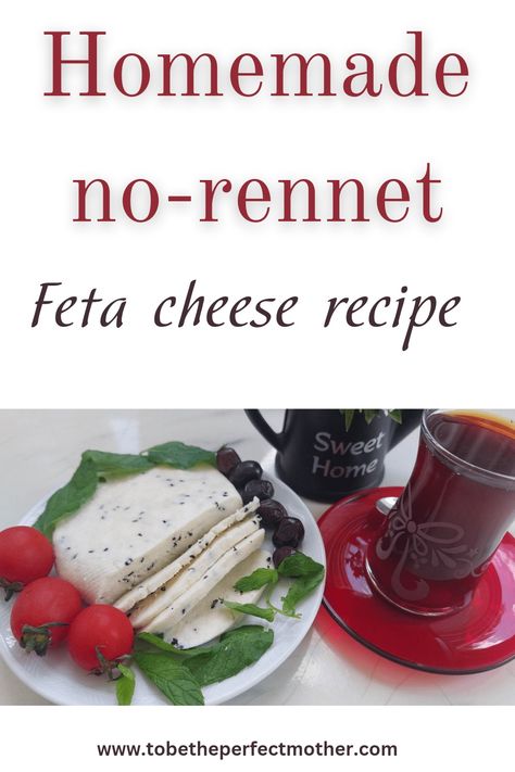 Homemade no-rennet feta cheese recipe How To Make Cheese Without Rennet, Diy Rennet, Diy Feta Cheese How To Make, Home Made Feta Cheese, Homemade Feta Cheese Recipes, Homemade Mozzarella Cheese Without Rennet, How To Make Feta Cheese, Make Your Own Cheese, Diy Feta Cheese