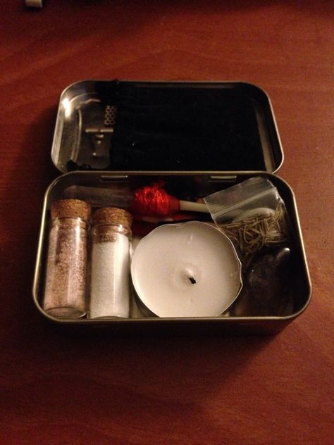 Gothic Charm School: pretty things — cunningfoxwitch: Altoid tin witches travel kit. ... Altoid Tin, Creepy Vintage, Altoids Tins, Charm School, Witchy Stuff, Season Of The Witch, Travel Kit, Witchy Vibes, Machine Learning Models