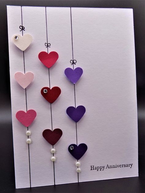 FS826 Happy Anniversary by Shoe Girl at Splitcoaststampers Simple Anniversary Cards Handmade, Anniversary Card Ideas, Cricut Valentines, Playground Activities, Wedding Shower Cards, Anniversary Cards Handmade, Shower Cards, Happy Anniversary Cards, Birthday Card Craft