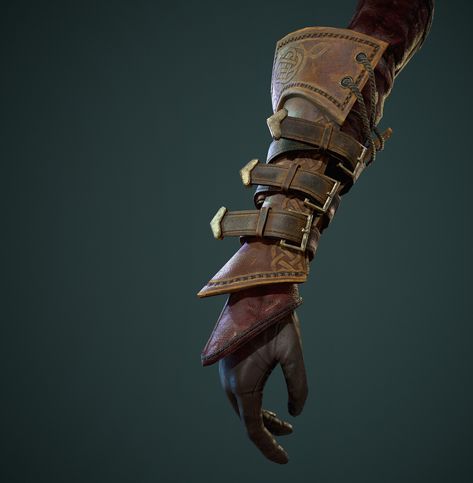 Fantasy Glove, Valeria Kalinina on ArtStation at https://www.artstation.com/artwork/RYRkym Fantasy Gloves, Fantasy Outfits, Armor Clothing, Výtvarné Reference, Armadura Medieval, Leather Armor, Fantasy Costumes, Fantasy Armor, Armor Concept