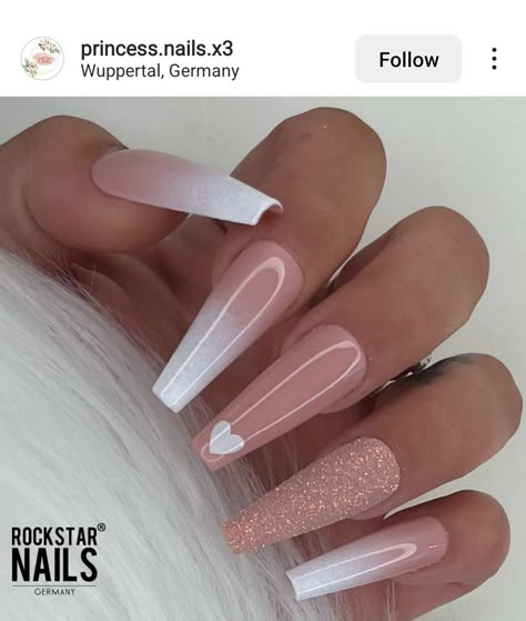 Ballerina Nails Designs, Princess Nails, Ombre Acrylic Nails, Beige Nails, Ballerina Nails, Pink Acrylic Nails, Fancy Nails, Chic Nails, Best Acrylic Nails