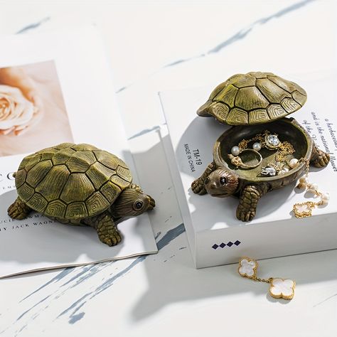 Faster shipping. Better service Ornament Storage Box, Turtle Ornament, Statue Decor, Photography Jewelry, Living Room Ornaments, Accessories Business, Ornament Storage, Box Creative, Turtle Figurines