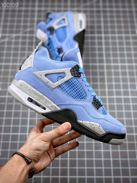 Air Jordan 4 Retro SE University Blue CT8527-400 Jordan 4 University Blue, Air Dior, Cute Nike Shoes, Jordan 4 Retro, Air Jordan 4 Retro, Cute Nikes, Women Best, University Blue, Blue Sneakers