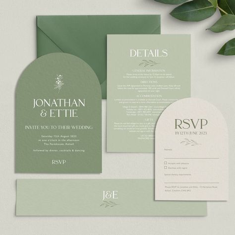 Shaped Wedding Invitations, Butterfly Wedding Dress, Olive Design, Taupe Wedding, Olive Green Weddings, Olive Wedding, Arch Wedding, Sage Wedding, Green Wedding Invitations