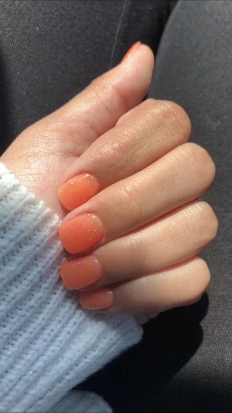 Dip Powder October Nails Dip Powder, Orange Dip Powder Nails, Dip Powder Fall Nails, Short Sns Nails, Dipped Powder Nails Ideas, Short Dip Powder Nails, Pink Dip Powder Nails, Mom Nails, Dip Powder Colors