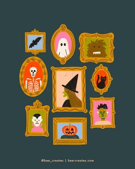 Spooky portraits 🖼️ Who is missing?? I was inspired by: Witchy for #jollieween2024 Paw for #peachtober24 Jack-o’-lantern for #doodleadayoct Bats (I forgot a bow!) for #scaryandsweet2024 #inktober #inktober2024 #spooktober #spookydrawing #spookyillustration #halloweendrawing #creatinghapppy #makeart2024 #octoberartchallenge #octoberdrawingchallenge #cozyfall #octoberchallenge #falldrawing #cozyillustration #autumnillustration #cozyseason #cozydrawing #autumnessentials #autumnart #peach... Colorful Halloween Art, Simple Halloween Illustration, Halloween Post Ideas, Halloween Marker Art, Spooky Portraits, Halloween Aesthetic Vintage, Fall Illustration Art, Retro Halloween Aesthetic, Halloween Design Graphic