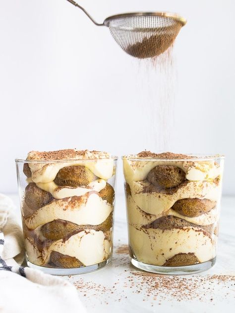 Tiramisu Dessert | Tiramisu for Two - Dessert for Two Tiramisu For One, Single Serving Tiramisu, Tiramisu Small Batch, Tiramisu Recipe Small Batch, Small Batch Tiramisu Recipe, Small Batch Tiramisu, Frugal Desserts, Tiramisu For Two, Half Recipe