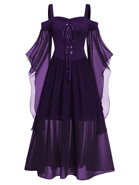 2019 Halloween Dress Best Online For Sale | DressLily Witch Cosplay, Witch Dress, Dresses Club, Fashion Site, Witch Halloween Costume, Dresses Australia, Bodice Dress, Butterfly Sleeve, Gothic Halloween