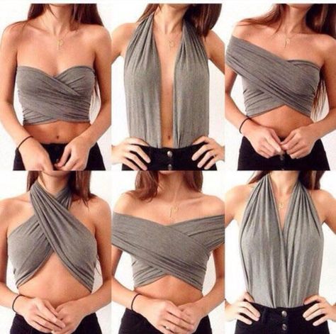 Scarf shirts Diy Crop Top, Haine Diy, Diy Tops, Diy Vetement, Diy Scarf, Kleidung Diy, Shirt Diy, Scarf Shirt, Scarf Top