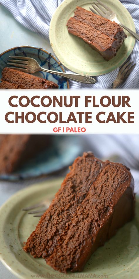 Coconut Flour Chocolate Cake, Coconut Flour Cakes, Healthier Treats, Baking With Coconut Flour, Dessert Sans Gluten, Patisserie Sans Gluten, Coconut Flour Recipes, Paleo Low Carb, Gaps Diet