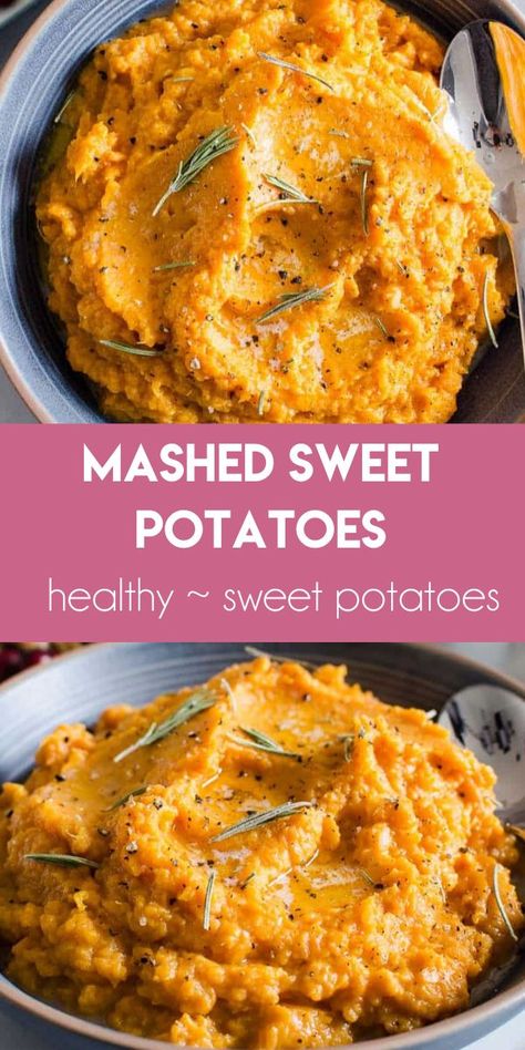 Mashed Sweet Potatoes Healthy, Sweet Potato Recipes Mashed, Sweet Potato Sides, Sweet Potato Recipes Healthy, Healthy Potato Recipes, Stuffed Sweet Potato Healthy, Dinner Side Dishes, Health Dinner Recipes, Mashed Sweet Potatoes