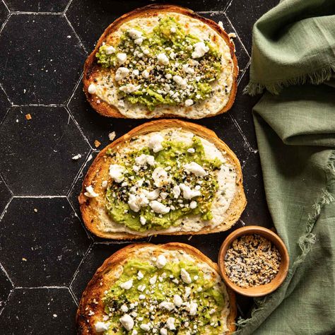 Goat Cheese Breakfast Toast, Avocado Goat Cheese Toast, Avocado Toast With Goat Cheese, Goat Cheese Breakfast, Cheese Avocado Toast, Goat Cheese Toast, Herbed Butter, Toast Bacon, Avocado Toasts