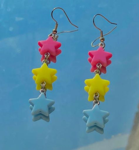 Lgbtq Jewelry, Pan Pride, Pride Earrings, Pride Stuff, Pride Jewelry, Pride Jewellery, Pansexual Pride, Clay Jewelry Diy, Funky Jewelry