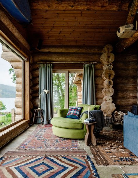 New England Beach House, Indoor Markets, Coast House, Garden Magazine, Life In London, Cedar Log, Cabin Inspiration, West Coast Scotland, Mountain Cottage