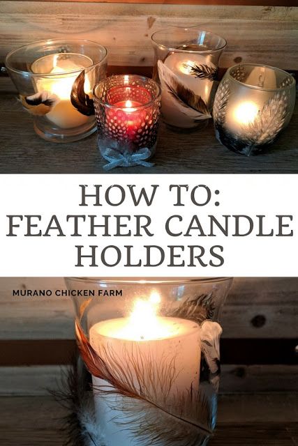 Use feathers from your own chickens to make these adorable candle holders! Easy craft. Tutorial with photos. #backyardchickens #chickens #chickencraft #feathercraft Crafts With Feathers Diy, Things To Do With Chicken Feathers, Decorating With Turkey Feathers, Diy Chicken Feather Crafts, What To Do With Chicken Feathers, Chicken Feathers Crafts, Crafts Using Feathers, Crafts With Chicken Feathers, Feather Ideas Diy Crafts