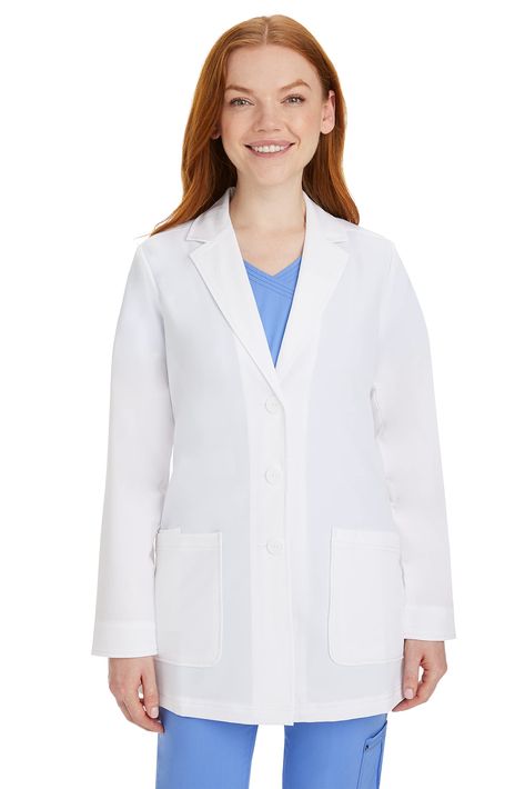 PRICES MAY VARY. The World's Best Fabric: Our White Coat Minimalist collection features our luxurious polyester-spandex 4-way stretch fabric that is lightweight, soft, and breathable. The high-quality polyester-spandex blend looks, stretches, and feels better than any polyester-cotton blends that you can find. Finally, the easy-care fabric gives you a professional, wrinkle-free appearance and is a breeze to clean. Just throw it in the wash and it’s good as new. Minimalist Design And Ultimate Dur Women's Lab Coats, Women's Lab Coat, Healing Hands Scrubs, Lab Coats, Healing Hands, Professional Wardrobe, Purple Label, White Coat, 4 Way Stretch Fabric