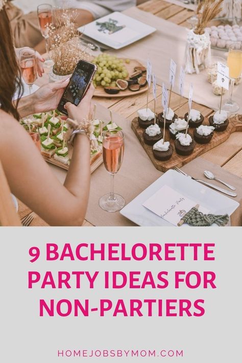 9 Bachelorette Party Ideas for Non-Partiers: If you're planning a bachelorette party for someone who isn't big on drinking, try one of these great non-traditional bachelorette party ideas! Bachelorette Ideas Non Alcoholic, 3 Person Bachelorette Party, Nontraditional Bachelorette Party Ideas, Lowkey Bachlorette Party, One Day Bachelorette Party, Foodie Bachelorette Party, Lowkey Party Ideas, Things To Do For A Bachelorette Party, Low Key Bachelorette Party Ideas At Home