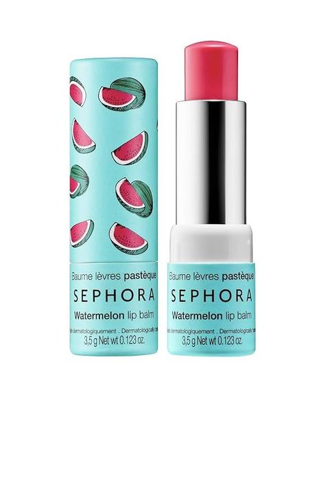 SEPHORA Watermelon Lip Balm Julien Tanti, Winter Lip Color, Watermelon Lip Balm, Vampy Lips, Makeup Collection Goals, Winter Lips, Diy Dry Shampoo, Light Pink Lip Gloss, Lip Scrubs