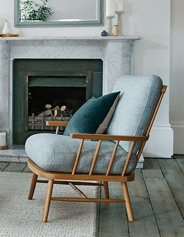 Add cool hues for contrast to the August sun with gorgeous sofas and armchairs, or nautical ornaments for a fresh feel Ikea Blue Armchair, Kitchen Armchair Ideas, Arm Chairs In Kitchen, Armchair In Kitchen, Armchair Fireplace, Fireplace Armchair, Armchair Kitchen, Kitchen Armchair, Armchair Cozy