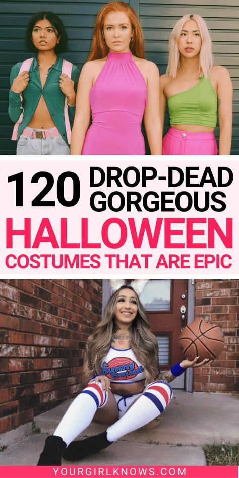 Looking for a unique costume this year? Check out these 120+ ideas that will make you stand out from the crowd. Whether you're looking for something funny, scary or sexy, we've got you covered. So get creative and have some fun this Halloween! Diy Womans Costumes Halloween, Homemade Customes Halloween Woman, Hallowen Costume Ideas For Women Funny, Womens Group Halloween Costume, Sassy Halloween Costumes, Great Halloween Costumes For Women, Best Single Halloween Costumes, Costume Ideas 2023 Women, Creative Women Costumes