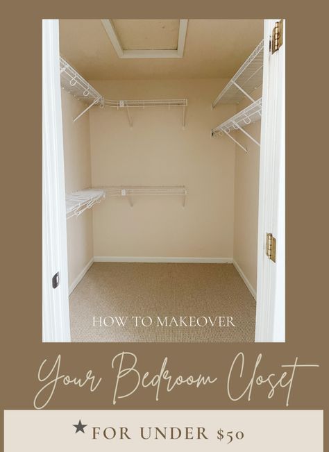 Simple Walk In Closet Ideas Diy, Angled Walk In Closet, Update Walk In Closet, Basic Walk In Closet, Closet Remodel Ideas Small Walk In, Modular Closet System Diy, 4ft Closet Layout, Affordable Walk In Closet Ideas, Easy Walk In Closet Ideas