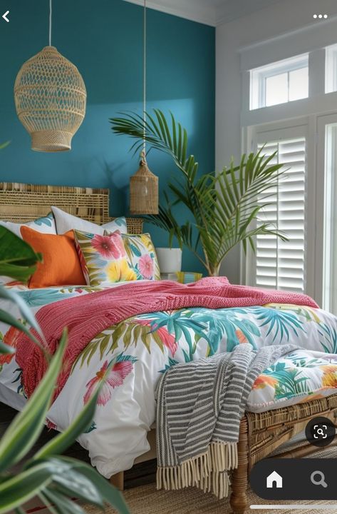 Cabana Bedroom Ideas, Hawaiian Bedroom, Tropical Bedroom Decor, Bedroom Inspirations Master, Vibe Bedroom, Tropical Lifestyle, Contemporary Decor Living Room, Decor Ideas For Living Room, Home Decor Cozy