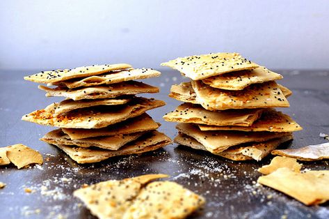 Everything Crackers, Spelt Flour Recipes, Spelt Recipes, Homemade Crackers, Spelt Flour, Smitten Kitchen, Savoury Baking, Cracker Recipes, Flour Recipes