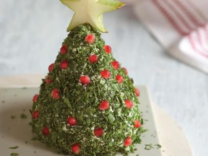 Christmas Tree Cheese Ball Recipe | Ree Drummond | Food Network Pioneer Woman Christmas Tree Cheese Ball, Cheese Tree, Christmas Friends, Christmas Tree Food, Pumpkin Puree Recipes, Holiday Cheese, Christmas Cheese, Christmas Entertaining, Cheese Ball Recipes