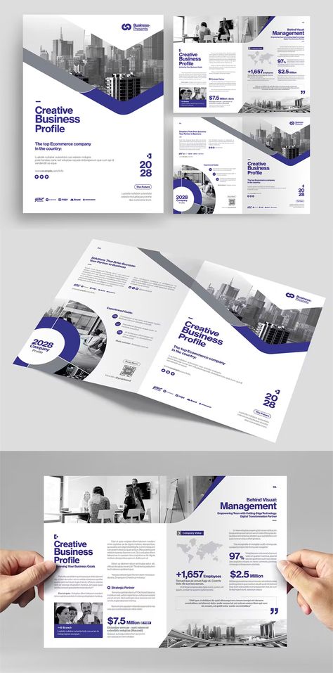 Corporate Bi-Fold Brochure Template INDD Corporate Leaflet Design, 1 Page Brochure Design, Corporate Bifold Brochure Design, Brochure 4 Fold, Brochure Design Corporate, Info Brochure Design, Two Fold Brochure Design, Corporate Brochure Design Creative, Tech Brochure Design