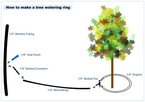 Tree Irrigation, Diy Irrigation, Homemade Hydroponics, Irrigation System Design, Garden Cover, Hydroponic Systems, Drip Irrigation Kit, Guide System, Drip System