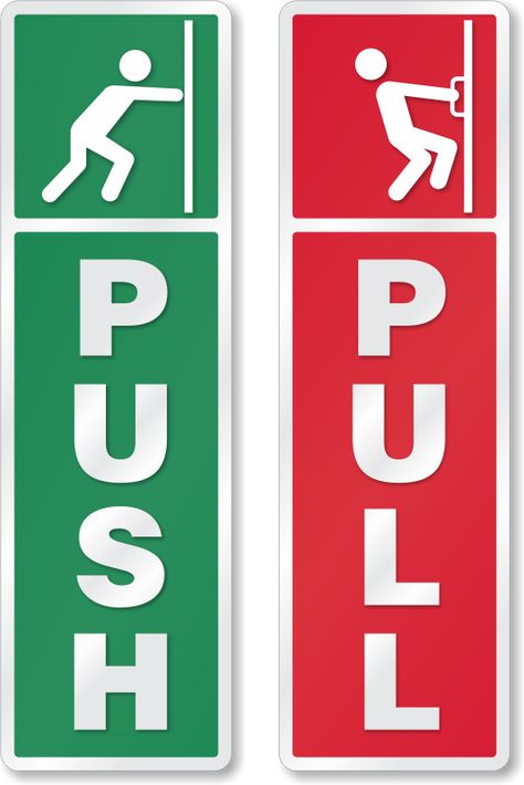 Stars Of 4559 Reviews Pull Push Door Sign, Push Pull Door Sign Design, Push Door Sign, Push Pull Door Sign, Room Door Signs, Door Posters, Push Door, Safety Slogans, Door Signage