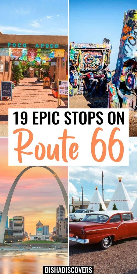 Rt 66 Road Trip, Route 66 Aesthetic, Map Route, Road 66, Route 66 Attractions, Road Trip Stops, Route 66 Trip, Trip Pictures, Trip Aesthetic