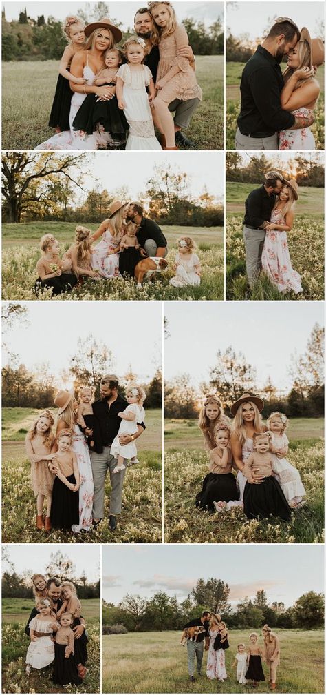 Fall Photoshoot Family, Spring Family Pictures, Family Photography Outfits, Family Portrait Outfits, Summer Family Pictures, Family Photo Colors, Big Family Photos, Family Photo Outfit, Large Family Photos