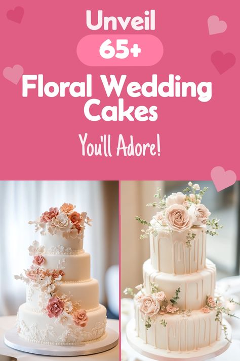 These 67 stunning floral wedding cakes are designed to make your wedding day unforgettable. With everything from elegant sugar flowers to fresh, colorful blooms, each cake is a masterpiece. Perfect for couples who want to wow their guests, these cakes bring together beauty and flavor. Check them out now! #stunningweddings #floraldesign #weddingcakeinspo Romantic Wedding Setting, Floral Wedding Cake, Floral Wedding Cakes, Luxurious Wedding, Dress Cake, Vintage Inspired Wedding, Tiered Wedding Cake, Garden Inspired, Sugar Flowers