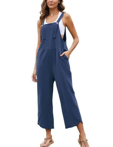 PRICES MAY VARY. Wide Leg Overalls Jumpsuits: Loose fit, comfy, lightweight and breathable fabric Casual Summer Bib Overalls Jumpsuits: Adjustable straps, square neck and back, loose fit mid-rise waist, suitable for most body figures Loose Long Bib Pants Overalls: Two slant pockets, unique tulip hem, basic casual style, cute and comfy Lightweight Loose Overalls Jumpsuit: Casual baggy solid wide-leg cotton linen overalls jumpsuits rompers harem bib pants for women Cotton Linen Overalls Jumpsuits Black Jumpsuit Outfit Casual, Overalls Baggy, Black Jumpsuit Outfit, Jumpsuit Outfit Casual, Wide Leg Overalls, Overalls Jumpsuit, Loose Overalls, Womens Black Jumpsuit, Linen Overalls